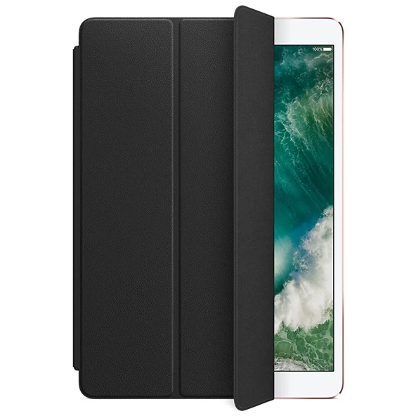 Apple Deri Smart Cover MPUD2ZM/A iPad 7. Ve 8. Nesil, iPad Air 3. Nesil, 10.5" iPad Pro Deri Tablet Kılıfı Siyah