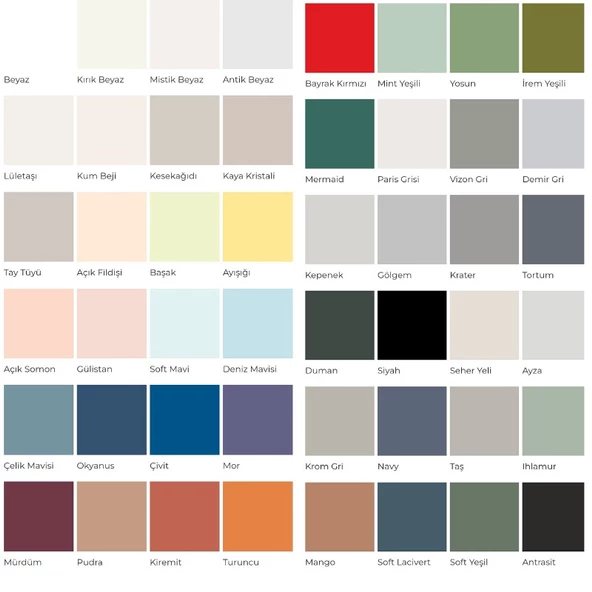 Bianca Stella Su Bazlı Saf Akrilik Boya Tüm Renkler 1Lt Her Yeri Boyar - 4