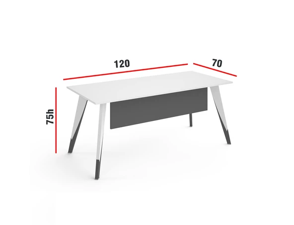 Uzay Ofis Royal Çalışma Masası - Beyaz - Antrasit - 2