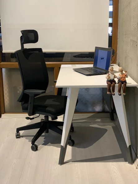 Uzay Ofis Royal Çalışma Masası - Beyaz - Antrasit - 6