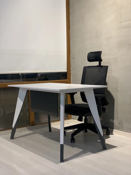 Uzay Ofis Royal Çalışma Masası - Beyaz - Antrasit - 7