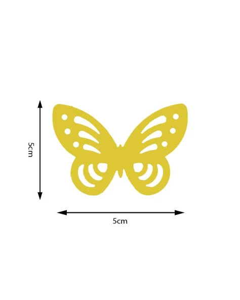 Kamei Çok Ayrıntılı Şekilli Delgeç Kelebek 3.8 cm KM8915 - 6