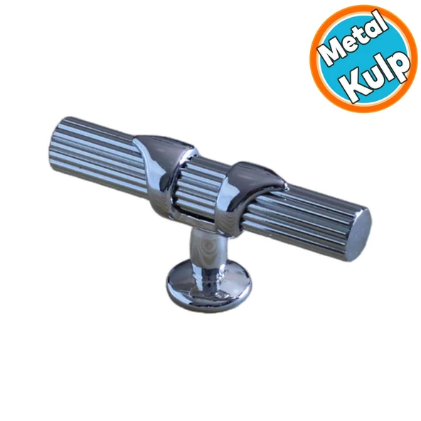 Metal Düğme Tek Vidalı Çekmece Mutfak Mobilya Dolabı Dolap Kapak Kulpu Kulbu Kulpları Krom ürün görseli