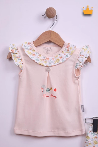 Babydola Kız Bebek Balık Desen Şortlu Takım 15097 - 10