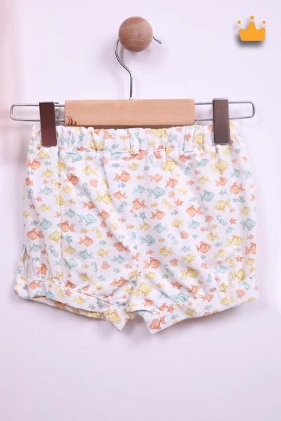 Babydola Kız Bebek Balık Desen Şortlu Takım 15097 - 8