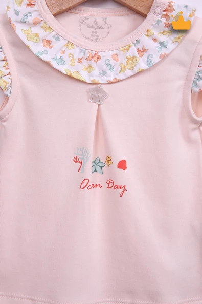 Babydola Kız Bebek Balık Desen Şortlu Takım 15097 - 11