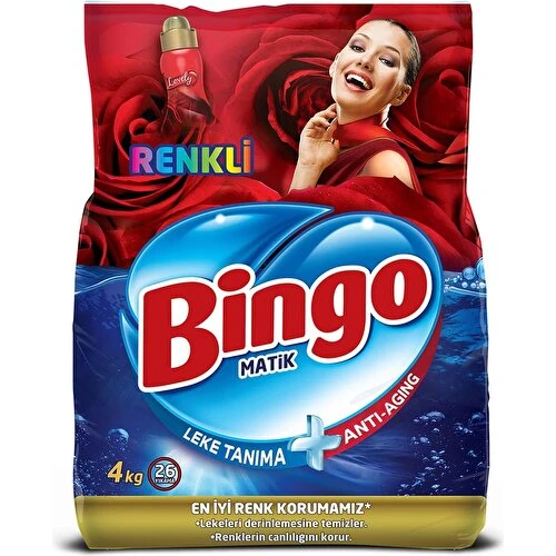 Bingo Renkli Toz Çamaşır Deterjanı 4 kg x 2li Toplam 8kg - 2