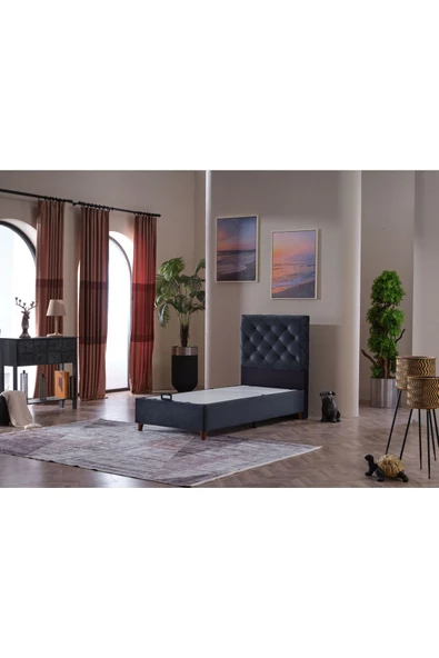 Beehanem Tek Kişilk 90x190 Mercan (Baza+Başlık+Yatak) 3Lü Set - 3