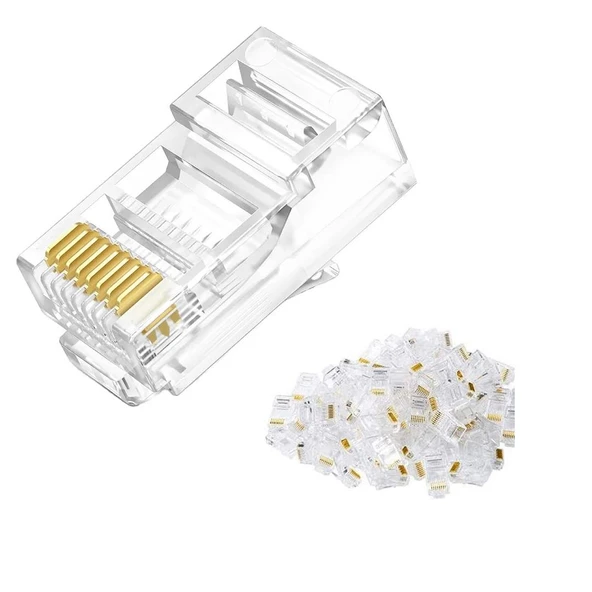 Ayt RJ45 Ethernet Cat5 Cat6 Uç 8P8C Soket 100 lü İnternet Soketi Jack - 4