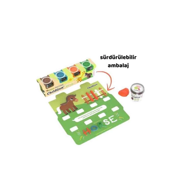 ChildGen Oyun Hamuru Ecocup - 125 gr 4'lü Set - Resim 2