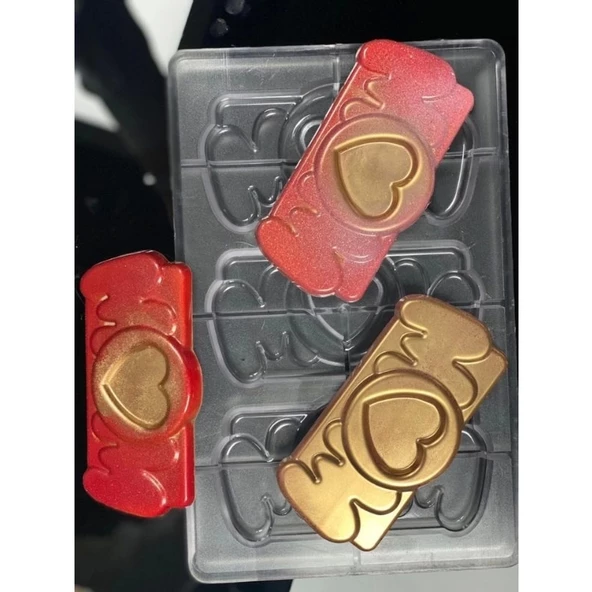 Polikarbon Tablet Çikolata Kalıbı 80 gr | Cm-3889 - 3