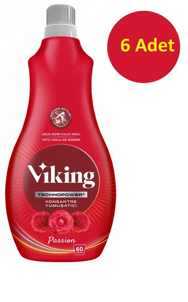 Viking Technopower Konsantre Çamaşır Yumuşatıcı Passion 1440 Ml - 6 Adet