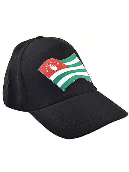 Abhaz Abaza Bayrak Baskılı Siyah Şapka - 2