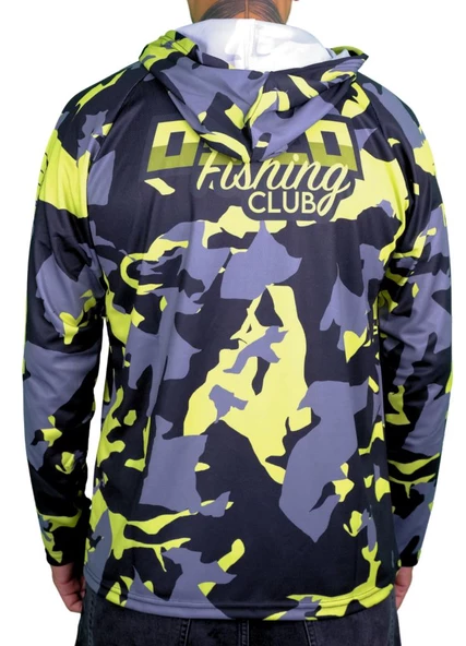 Oslo Performans Balıkçı T-Shirt Kapüşonlu Yellow Camo - 3