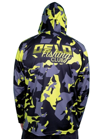 Oslo Performans Balıkçı T-Shirt Kapüşonlu Yellow Camo - 4