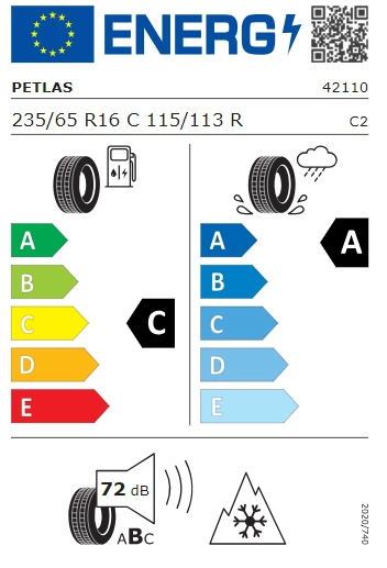 Petlas 235/65 R16 C 115/113R 8PR Full Grip PT925 (M+S) Kış Lastiği 2024 Üretim - 3