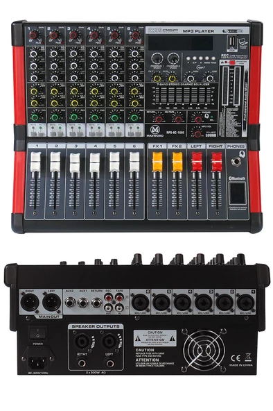 Maxword RPS-6C-1000 Amfili Power Mikser 2x500W Mixer 2x99 DSP Efektli - 3