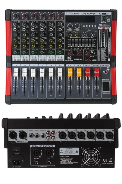 Maxword RPS-6C-1000 Amfili Power Mikser 2x500W Mixer 2x99 DSP Efektli - Resim 3