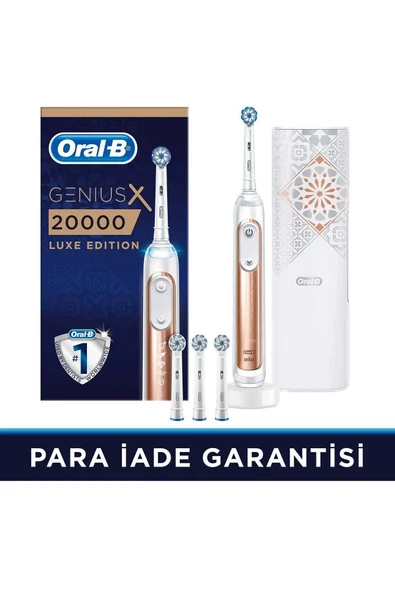 Oral-B Genius x Luxe Edition Yapay Zeka Destekli Şarj Edilebilir Diş Fırçası Rosegold + Seyahat Kabı