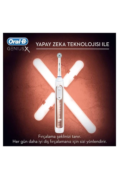 Oral-B Genius x Luxe Edition Yapay Zeka Destekli Şarj Edilebilir Diş Fırçası Rosegold + Seyahat Kabı - 2
