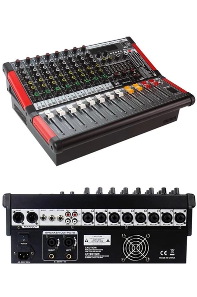 Maxword RPS-8C-1100 Amfili Power Mikser 2x550W Mixer 2x99 DSP Efektli ürün görseli 1