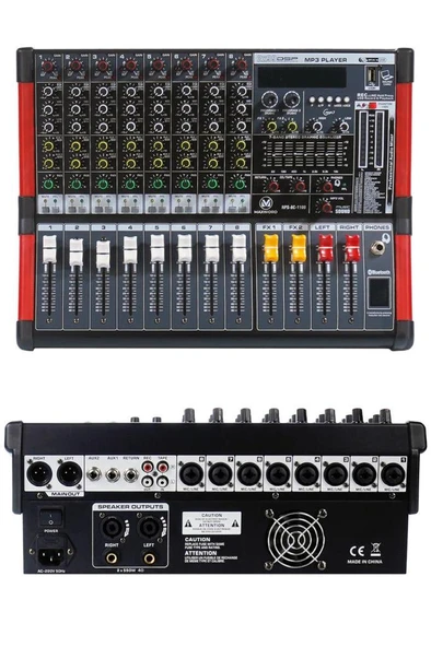 Maxword RPS-8C-1100 Amfili Power Mikser 2x550W Mixer 2x99 DSP Efektli - Resim 3
