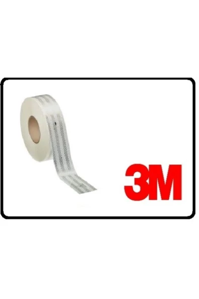 3M Reflektif Fosfor Şerit 5,5 Cm-50 Metre Beyaz E1 Belgeli