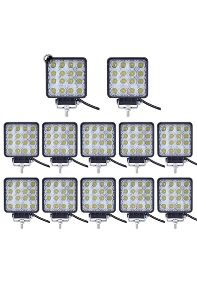 FESAN 12 Adet 16 Ledli Off Road Sis Farı Çalışma Lambası 12 Volt / 24 Volt ürün görseli