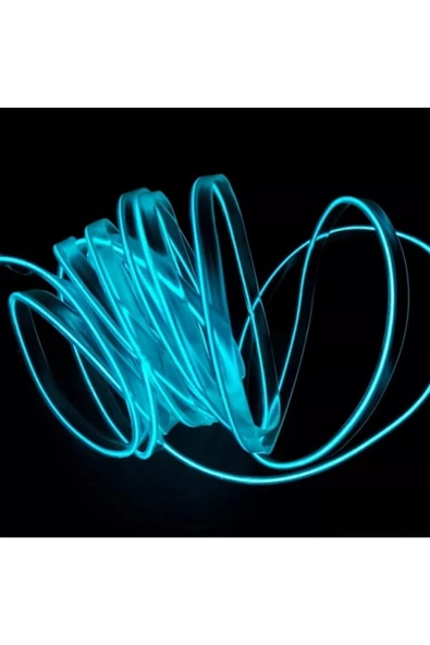 Neon 2 Metre Kristal Mavi Renk Ip Led Araç Içi Ip Torpido Şerit 12v Adaptörlü - 2