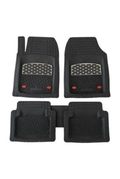 ARSVİSİON Renault Megane 2 Uyumlu Universal Derin 3d Havuzlu Paspas Krom