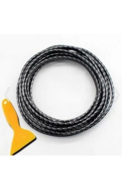 TRENDLIFEOTO Damalı Trim Fitilli Yeni Nesil Araç Içi Ip Şerit Balık Sırtı Nikelajlı 5 Metre ürün görseli