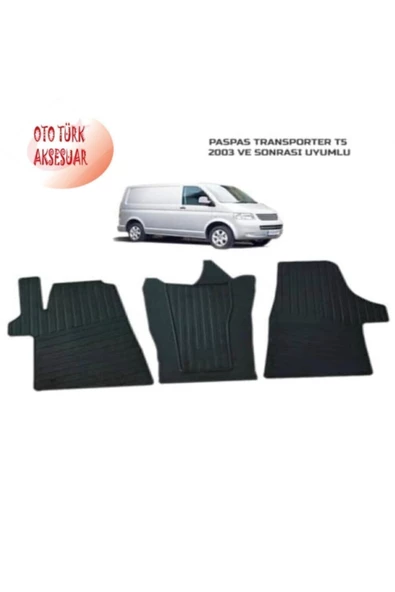 Leader Vw Transporter T5 - T6 - T7 Minibüs Ve Panelvan Kauçuk Paspas Ön - 2