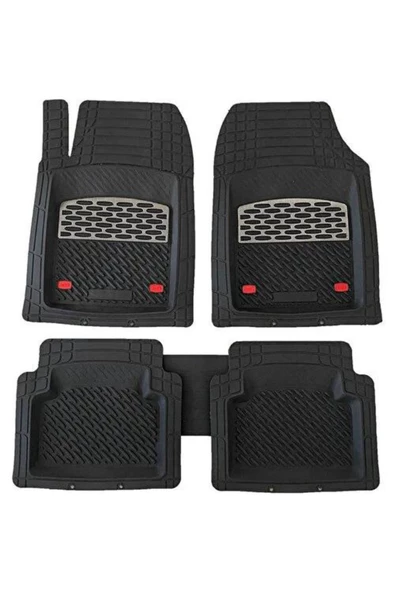 ERGÜL SHOP Fiat Palio 2008 4d Havuzlu Üniversal Yeni Nesil Pro Paspas Siyah - Gri - 2