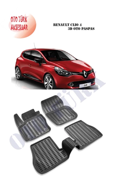 Leader 3d Paspas Renault Clıo 4 Uyumlu Siyah