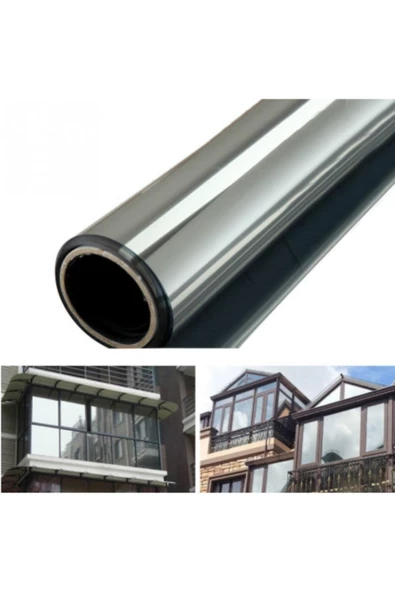 Ayna Cam Film Oto Cam Filmi Silver Aynalı Cam Filmi 6 Metre X 50 cm Aparatlı Kutulu Ev Ofis Oto Araç - 3