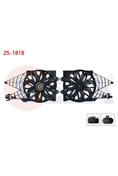 Veka Fan Motoru (SU KLIMA) Davlumbazlı Teklı Fan Fıat Lınea (323) 1.3 Mjt 2007-25-1818 51785226 ürün görseli