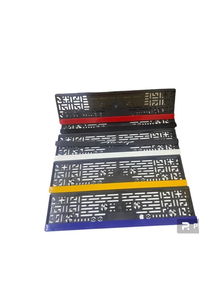 ARSVİSİON AUTO ACCESSORIES RENKLİ PLAKA ALTI PLASTİK ÇITALI GEÇME  SİYAH 2 ADET - 2