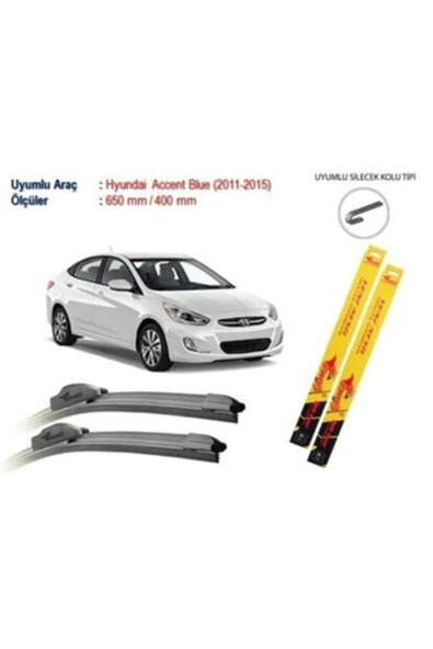 Inwells Hyundai Accent Blue Inwells Hybrid Silecek Takımı (2011-2015)