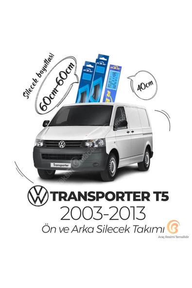Inwells Volkswagen Transporter T5 Ön Arka Silecek Seti (2003-2013) Rbw
