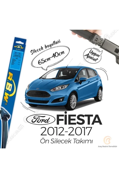 Rbw Ford Fiesta 6 Araca Özel 2012 - 2017 Ön Muz Silecek Takımı 650mm+400mm Uyumlu