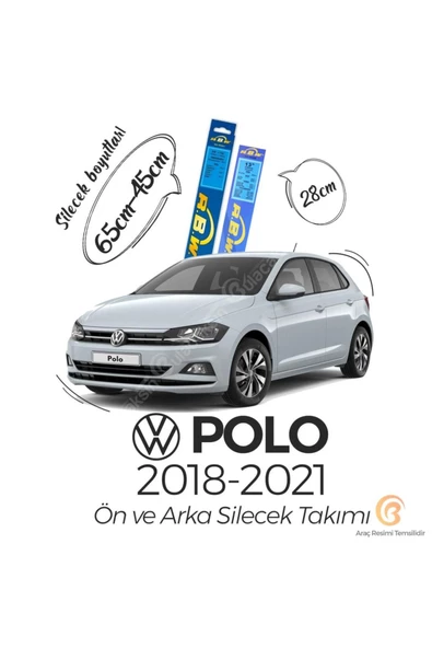 Rbw Volkswagen Polo Ön Ve Arka Silecek Seti (2018-2021) ürün görseli