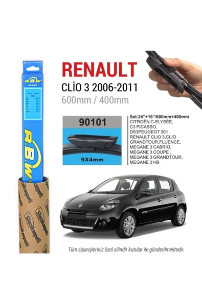 Rbw Renault Clio 3 Muz Silecek Takımı (2006-2011)