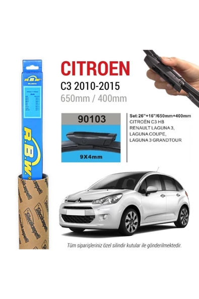 Rbw Citroen C3 Muz Silecek Takımı (2010-2015) ürün görseli