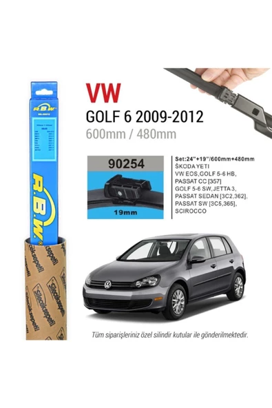 Rbw Vw Golf 6 Muz Silecek Takımı (2009-2012) ürün görseli