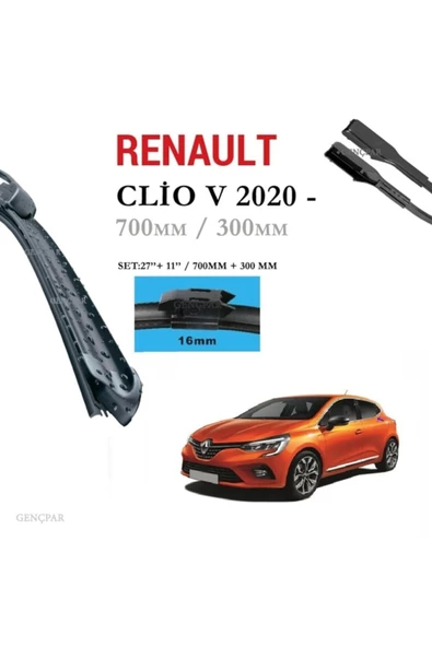 ARSVİSİON Renault Clio 5 Silecek Takımı (2020 VE SONRASI) Ön Silecek
