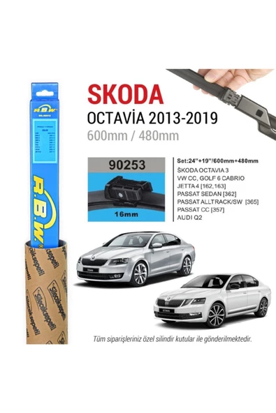 Rbw Skoda Octavia Muz Silecek Takımı (2013-2019)