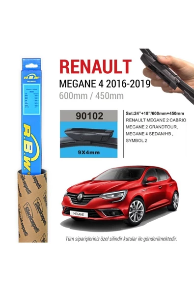 Rbw Renault Megane 4 Muz Silecek Takımı (2016-2019)