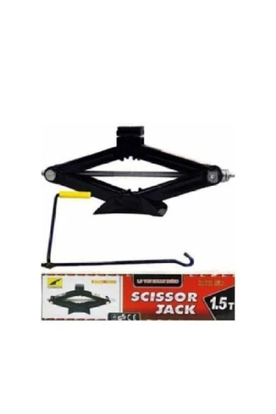 ARSVİSİON AUTO ACCESSORIES 0,5 - 2 kg Araba Kaldırma Kriko 1,5 Ton Makas Tip Kollu Kriko Paket Taşıma Arabaları 2 Yıl