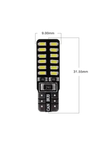 HLG T10 Dipsiz W5w Canbus 8 Ledli Beyaz Park Plaka Ampülü (2 ADET)