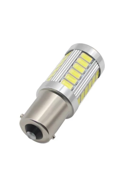 SenİsteSenAl Ba15s 1156 P21w 33 Led Beyaz Mercekli Geri Vites,sinyal,stop Ampulü - Resim 2